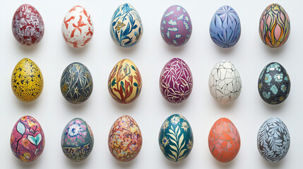 set of easter eggs