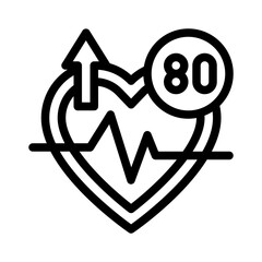 heart rate line icon