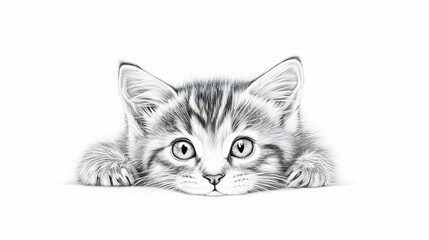 Obraz premium drawing a kitty illustration