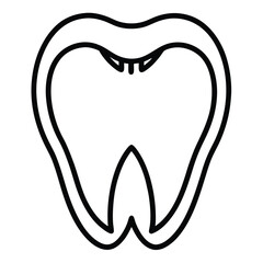 Dental care vector illustration set with teeth, molar, and hygiene icons for healthy mouth design line art icon sign sketch stock image minimalist line drawing vector illustration silhouette hand-draw
