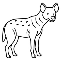 Single-Line Hyena Vector Design