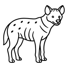 Single-Line Hyena Vector Design