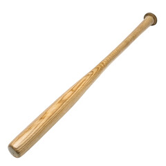 Obraz premium Wooden baseball bat isolated on transparent background