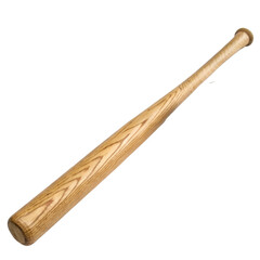 Obraz premium Wooden baseball bat isolated on transparent background