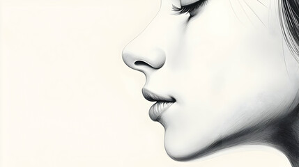 nose drawing simple illustration