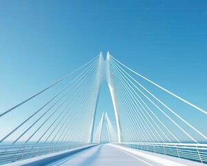 Obraz premium Explodedview technical diagram of a mega bridge s pylon, highlighting reinforcement and cable anchor points