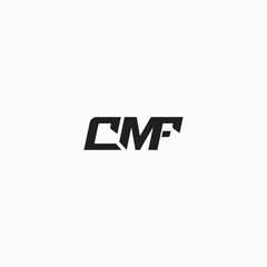 Letter cmf logo, vector template