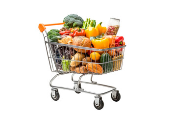 Shopping cart isolated on transparent background