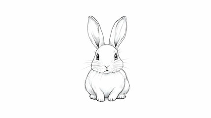 simple drawing of a bunny illustration