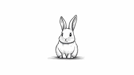 Obraz premium simple drawing of a bunny illustration