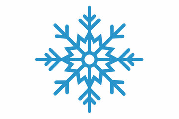 blue snowflake on white background