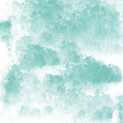 Abstract Dry On Dry Multi Hue Sea Green Paint Brush Texture.Neutral light colored empty space background illustration.Watercolor art background Texture.wet wash splash watercolor background painting