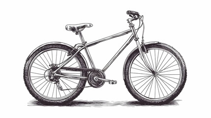 Fototapeta premium easy bike drawing illustration