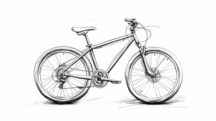 Fototapeta premium easy bike drawing illustration
