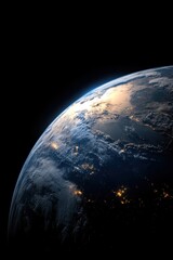 Planet earth viewed from outer space.