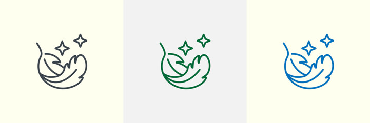 Sensitive skin icon. Organic skin care and cosmetics. Organic cosmetic components for healthy and hydrated skin. Vector linear icon