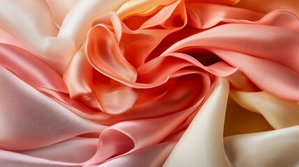 Obraz premium Swirling pastel fabrics abstract background. Use fashion, design, art, luxury, textiles, beauty