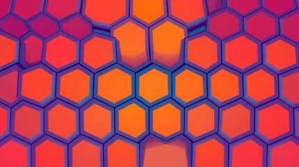 Abstract hexagonal pattern. Vivid colors. Geometric design