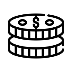 coin line icon