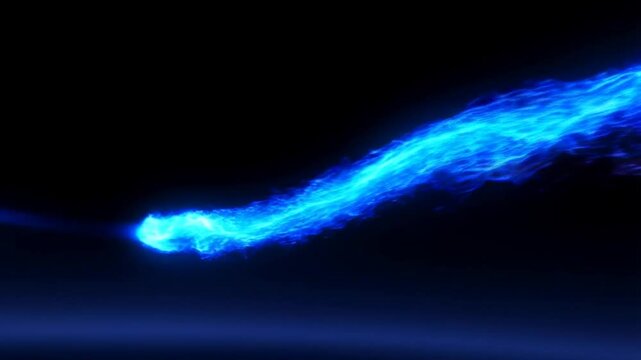 Cosmic Blue Flare: An ethereal cosmic entity ignites a mesmerizing blue flare against the canvas of the cosmos, embodying the sheer power and enigmatic beauty of the universe.