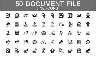 Document File Line Icons