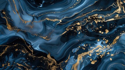 Luxurious Marble Texture with Golden Veins: The Ultimate Presentation of Luxury! The picture focuses on the delicate texture of marble. Against a warm base color, golden veins wind through, like flowi