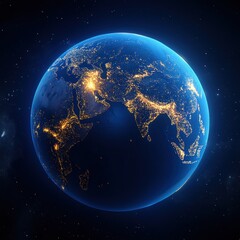 Obraz premium Planet earth viewed from outer space.