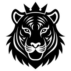 silhouette tiger face