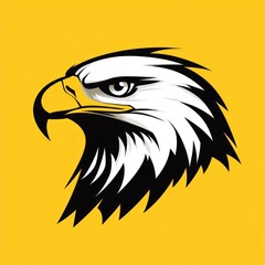 Obraz premium A detailed illustration showing the head of a majestic eagle