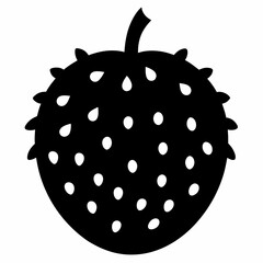 Soursop black silhouette vector