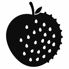 Soursop black silhouette vector