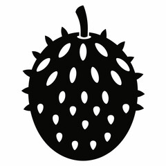 Soursop black silhouette vector