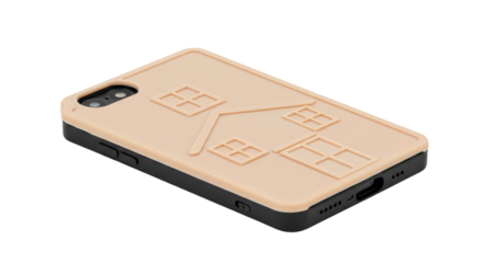 Isolated Smartphone Case with House Design