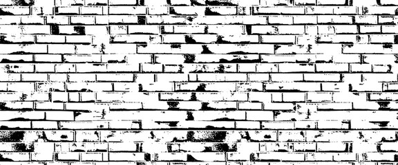 Vector style grunge brick wall texture