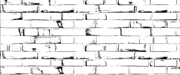 Fototapeta premium Vector white and black stone brick wall