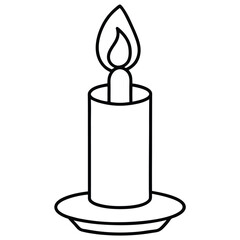 Candle lamp vector illustration