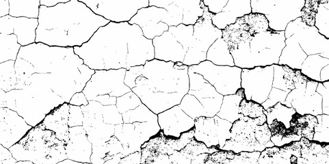 Abstract old wall grunge black and white concreate crack scratch in the floor grunge texture background.