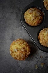 Homemade orange almond muffins - Breakfast food