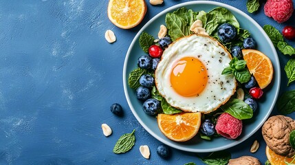 Healthy meal layout in realistic style designed for wellness and brand aesthetic alignment.