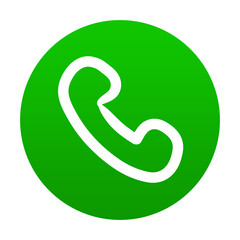 Green Phone icon design template element png file with round shape