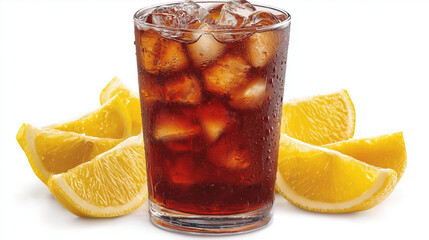 a glass of Iced Tea with lemon on the table in the exclusive hotel near swimming pool 