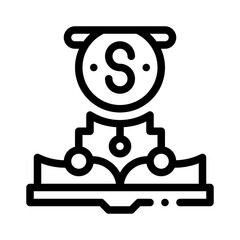 online learning line icon