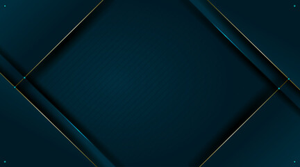 Creative gradient background design | Abstract background with line, neon, 3d shape for banner, decoration, futuristic, frame, corporate | Presentation background with dark teal color