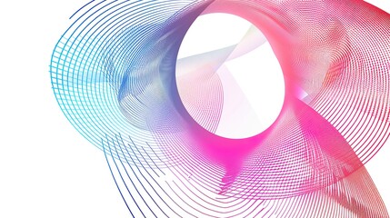 Explore Modern Corporate Aesthetics: A Feast of Gradient Geometric Line Art! The image showcases dynamic and vibrant gradient geometric lines. The smooth lines interweave in the light and shadow gradi