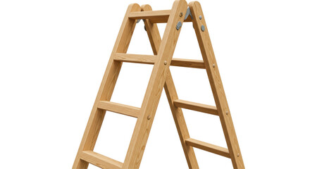 Isolated Wooden ladder for renovation