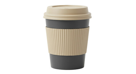 Isolated Coffee Cup with Lid