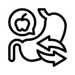 digestion line icon