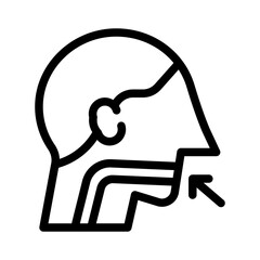 esophagus line icon