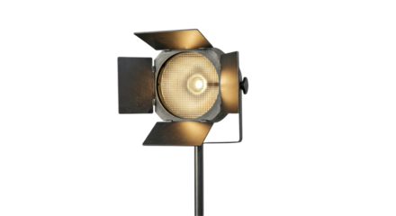 Isolated Studio Spotlight with Barn Doors