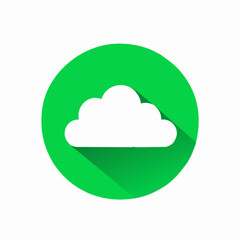 Cloud Upload - Vector icon, isolated on white background  -  